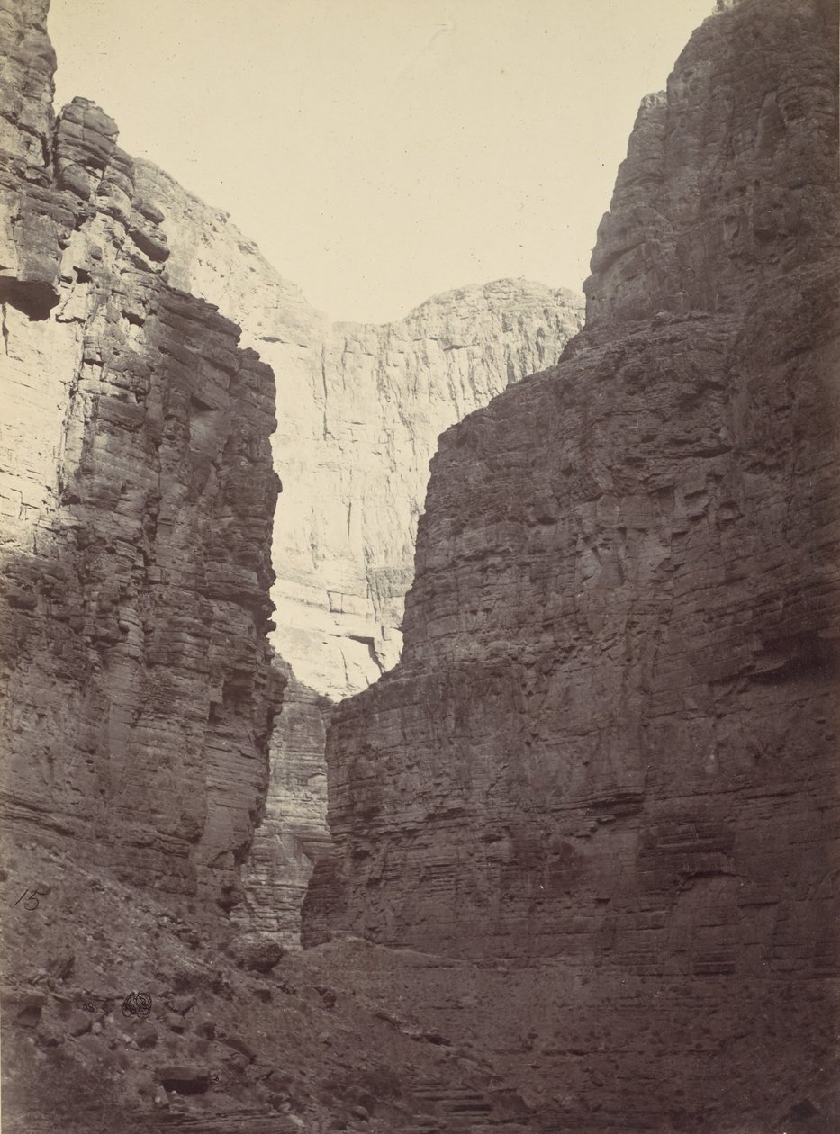Paredes de calcário, Kanab Wash, Rio Colorado, 1872. de William H. Bell
