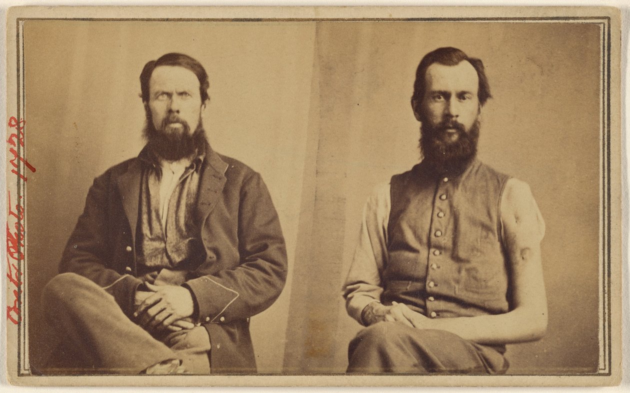 [Duas vítimas não identificadas da Guerra Civil sentadas]. de William H. Bell