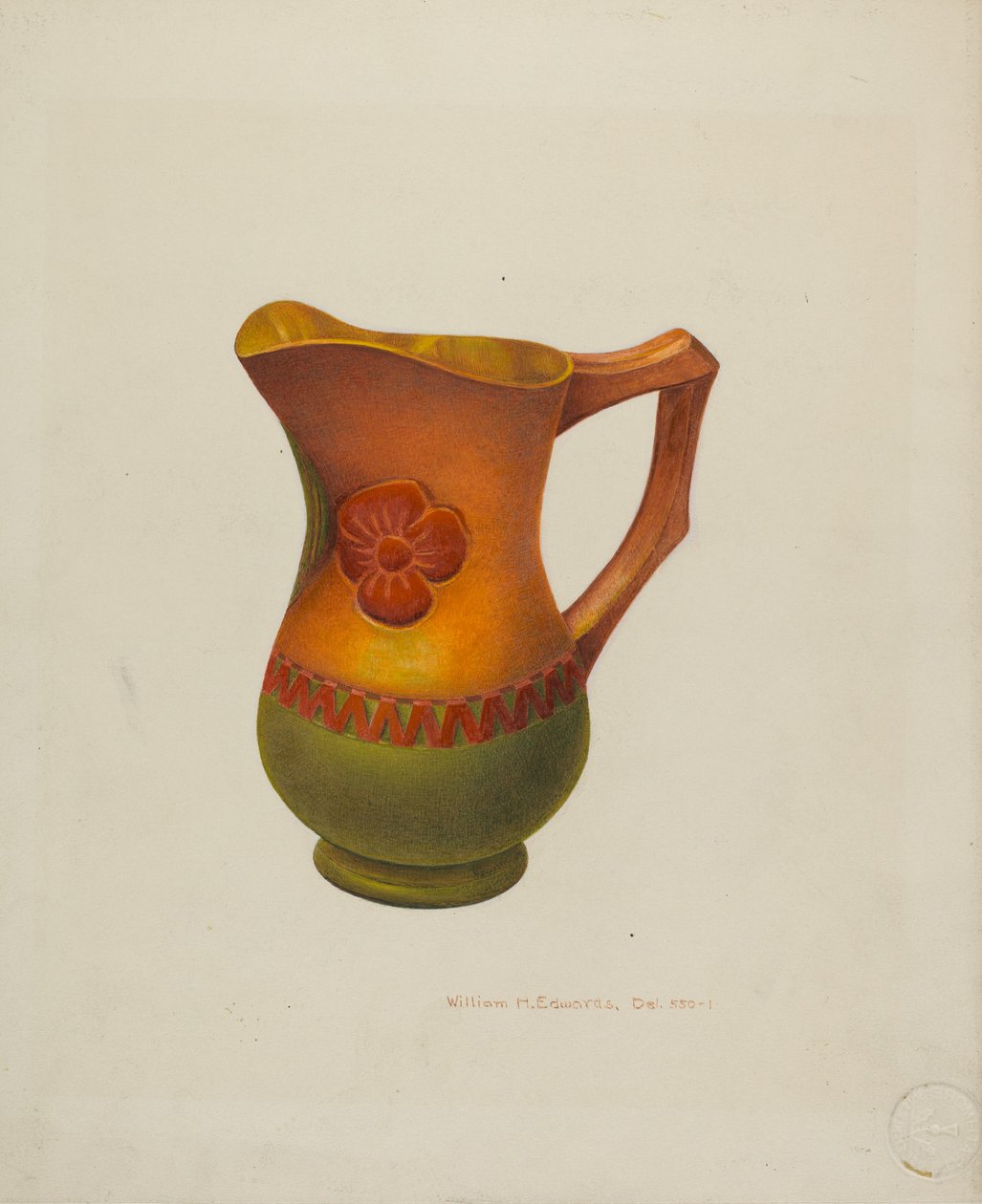 Esculpido de madeira, c. 1940. de William H Edwards