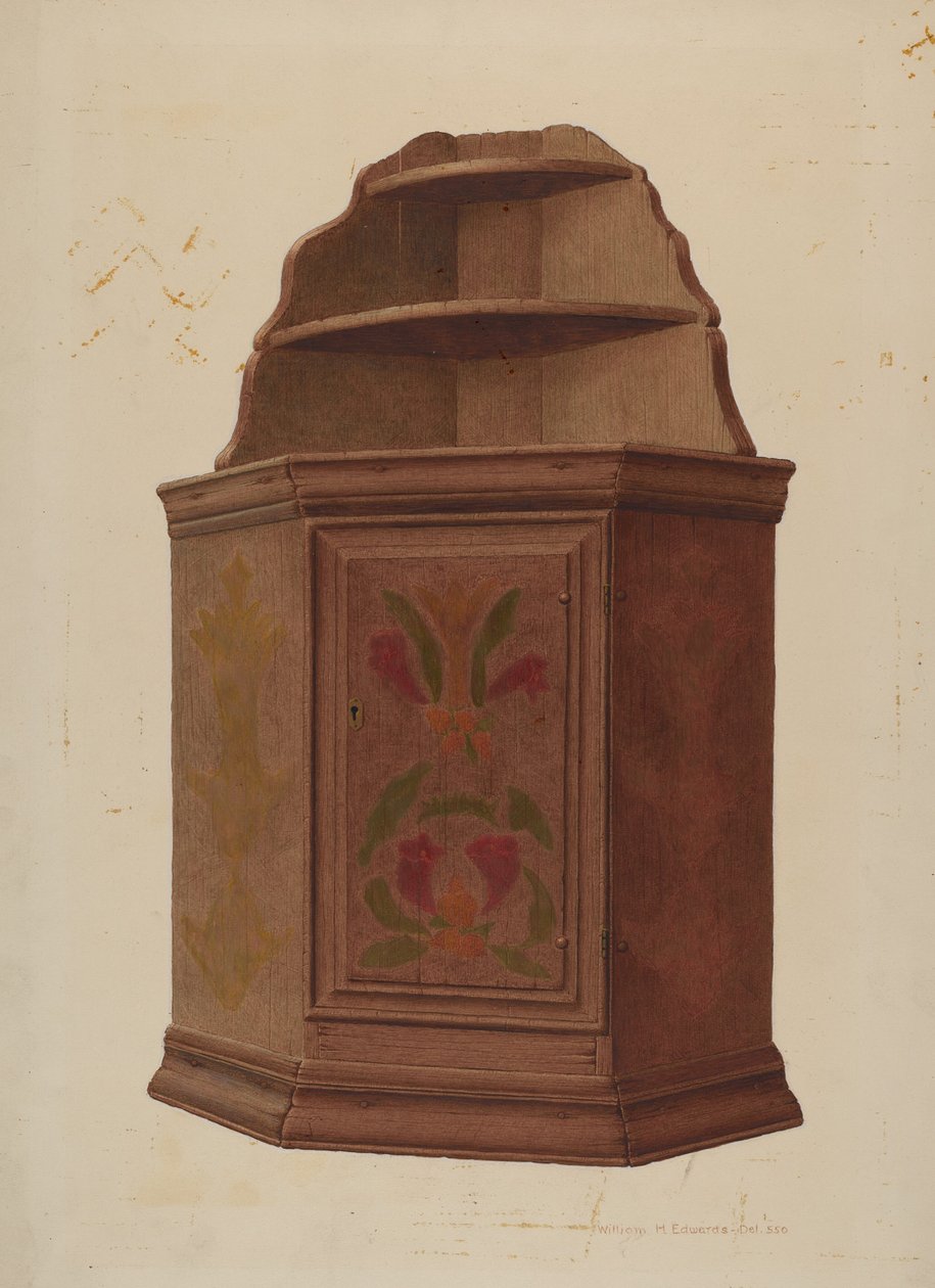 Corner Cupboard, c. 1942. de William H Edwards
