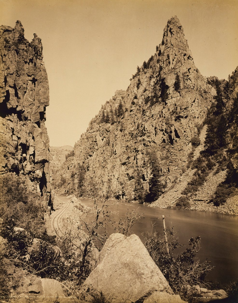 Agulha de Currecanti, Cañon Negro de Gunnison de William H. Jackson