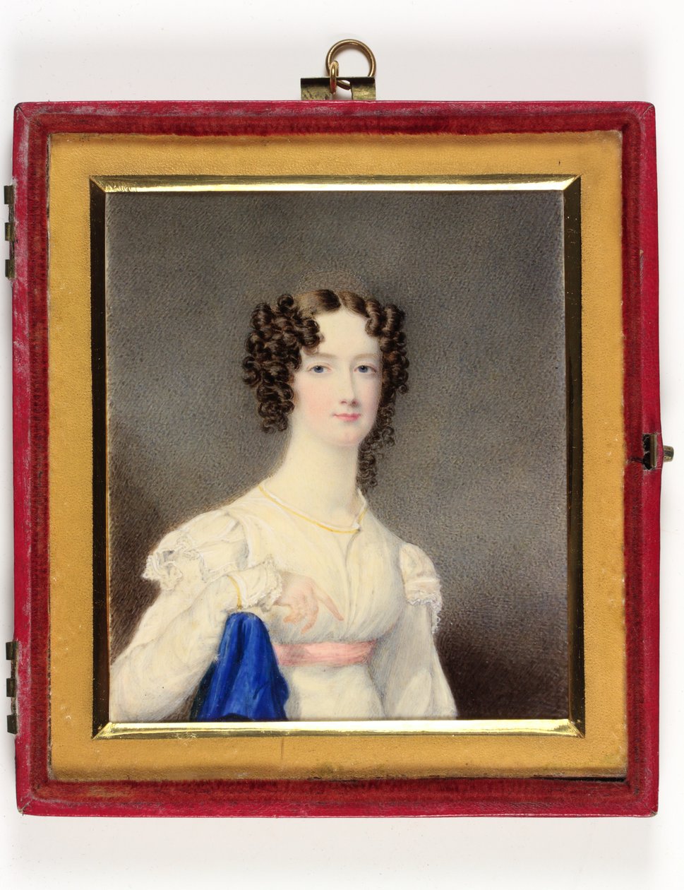 Uma jovem senhora chamada filha do 4º Duque de Portland (esmalte) de William H. Patten