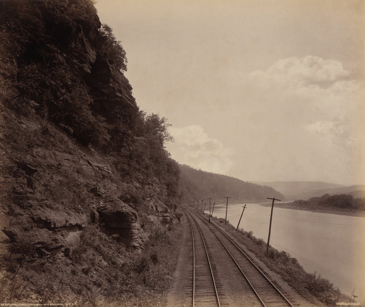 Cathedral Rocks, Susquehanna perto de Meshoppen de William H. Rau
