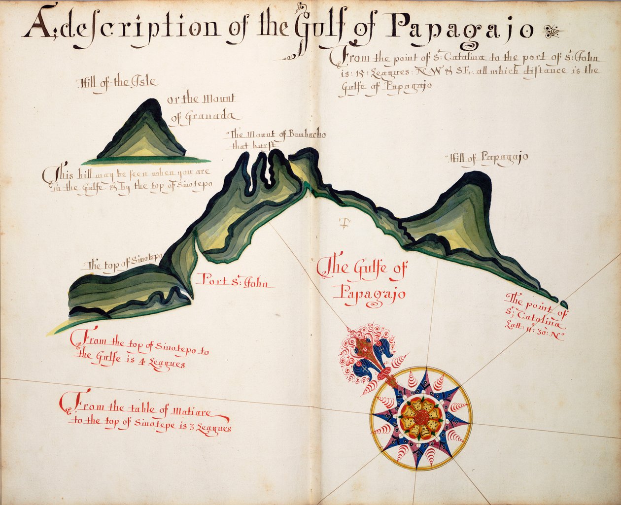 Descrição do Golfo do Papagajo de William Hack
