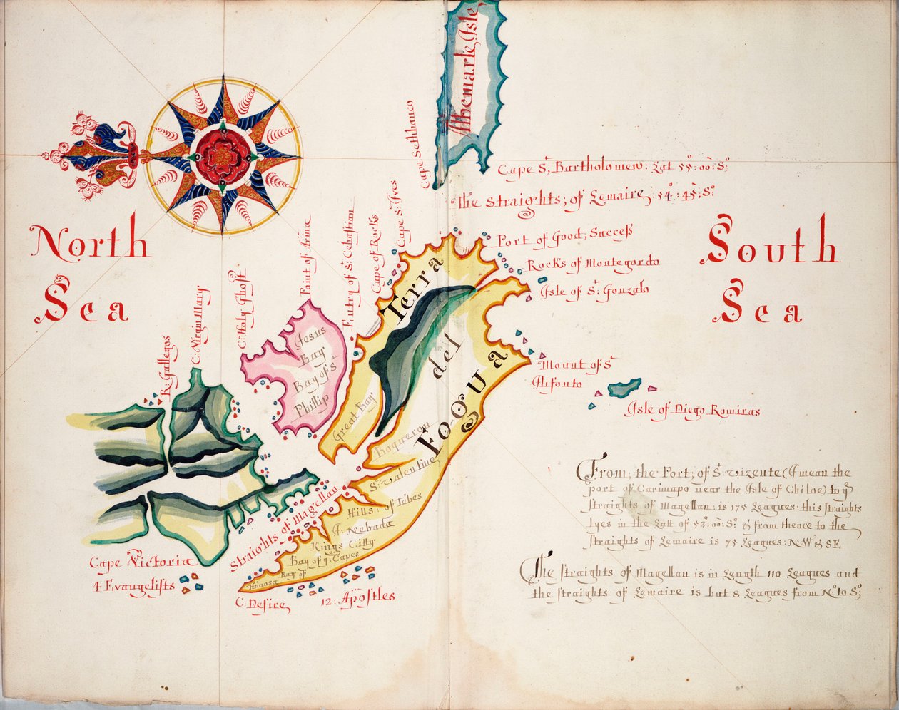 Estreito de Magalhães e Le Maire, costa sul-americana do Pacífico de William Hack