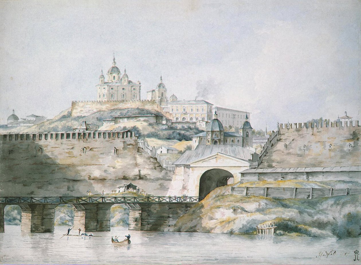Vista da cidade de Smolensk, 1787 de William Hadfield