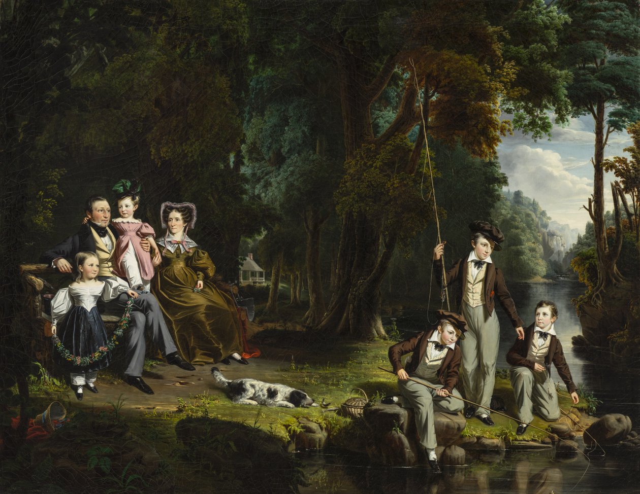 Alexander Masterton e sua esposa e filhos, 1834 de William Hamilton