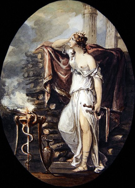 Dido (aguarela sobre papel) de William Hamilton