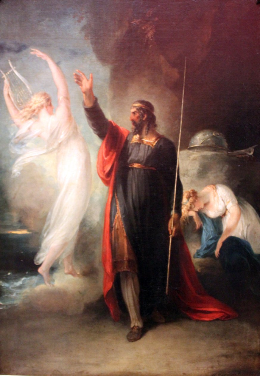Alemão: Prospero und Ariel Prospero e Ariel (da peça "A Tempestade" de Shakespeare) de William Hamilton