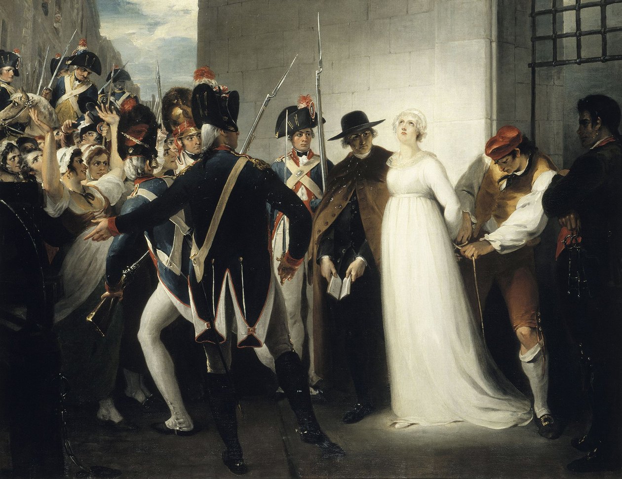 Marie Antoinette sendo levada para sua execução em 16 de outubro de 1793, 1794 de William Hamilton