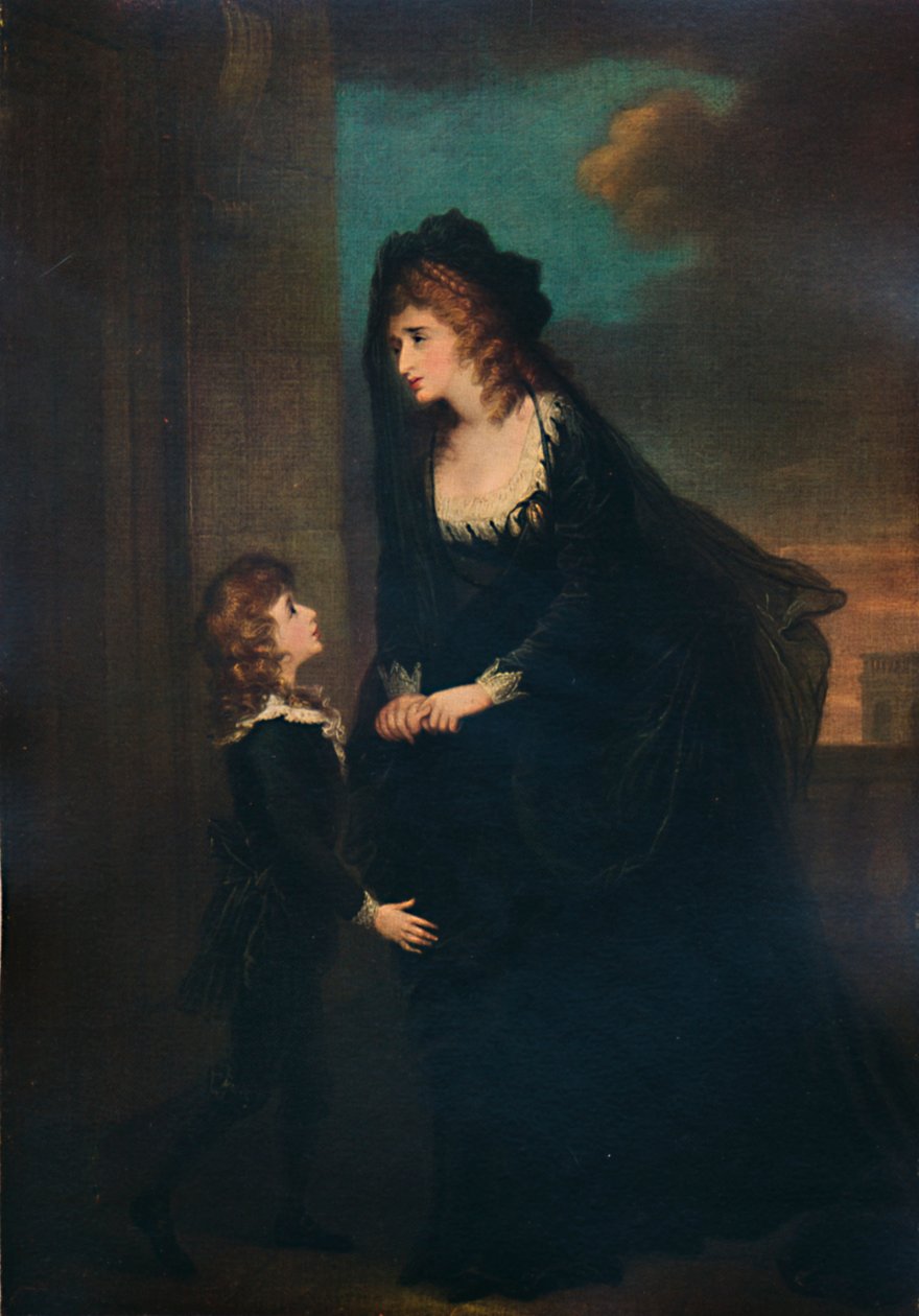 Siddons e seu filho na tragédia de Isabella, 1784, 1935 de William Hamilton