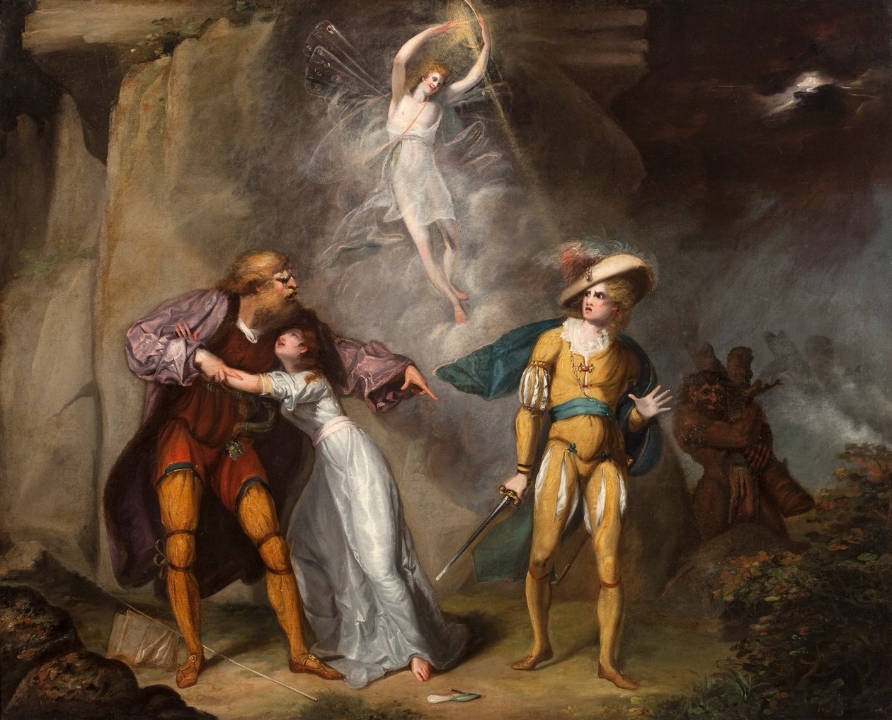 Cena de "A Tempestade", c.1790 (óleo sobre tela) de William Hamilton