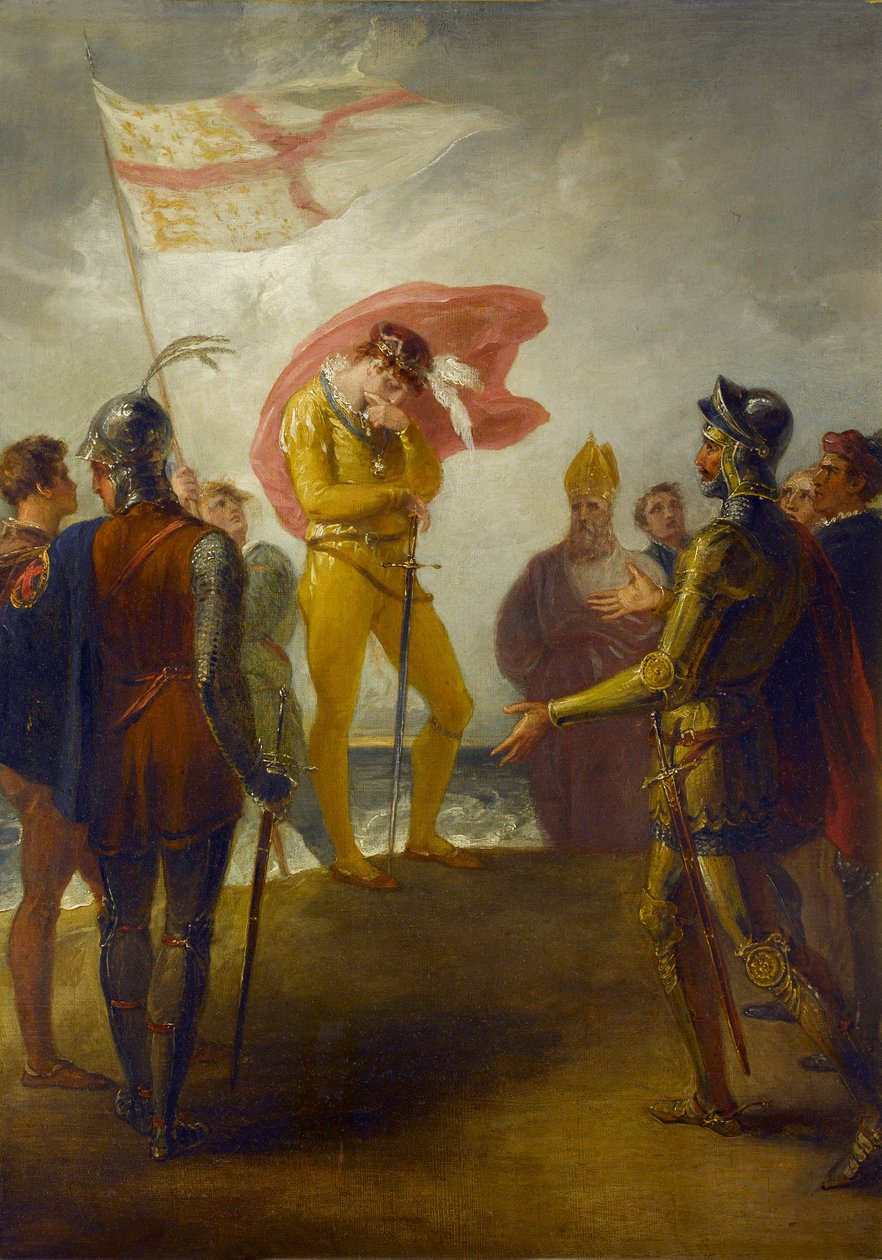A aterrissagem de Richard II em Milford Haven, c.1793-1800 de William Hamilton