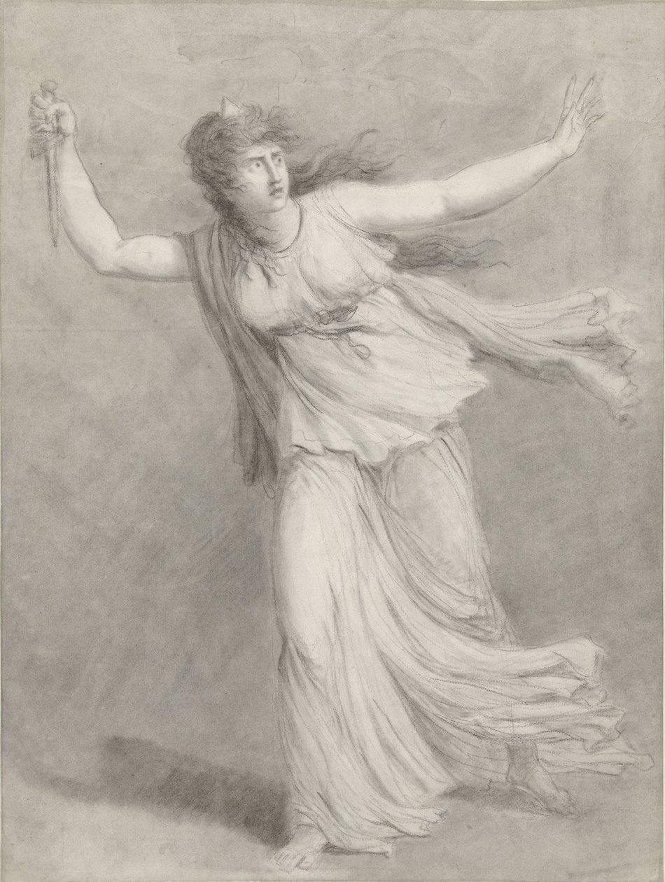 A dramaturga Sarah Siddons no papel de Euphrasia de William Hamilton