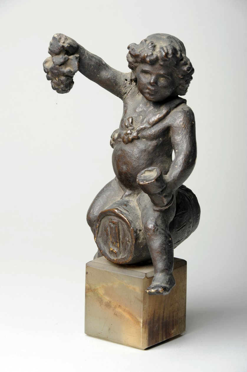 Querubim em um barril de vinho (gesso pintado) de William Hamo Thornycroft