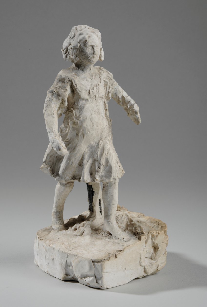 Maquete para a figura de uma garota correndo (gesso) (ver também 440337) de William Hamo Thornycroft