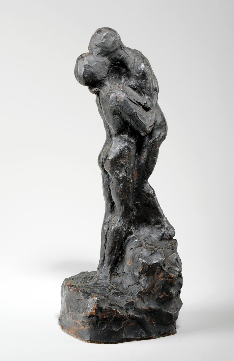 Maquete para o Beijo, c.1916 (gesso pintado) (ver também 440230) de William Hamo Thornycroft