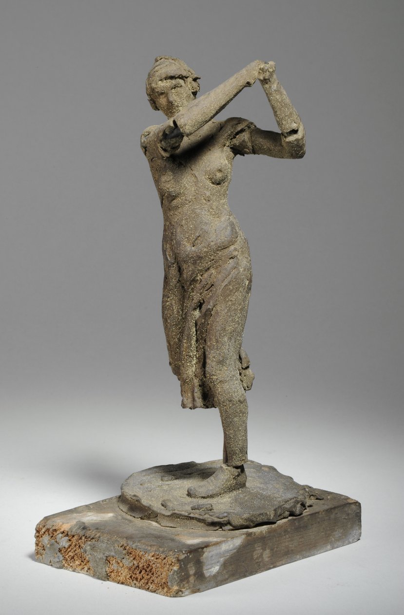Maquete para a Figura de uma Mulher Golfista (plasticina) de William Hamo Thornycroft