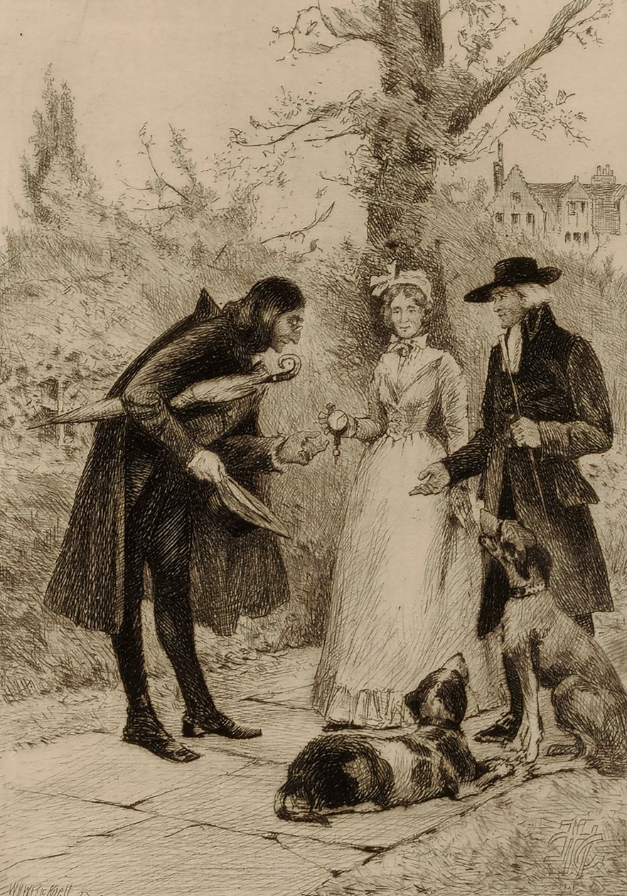Sem título (casal a conhecer um homem) de William Harry Warren Bicknell