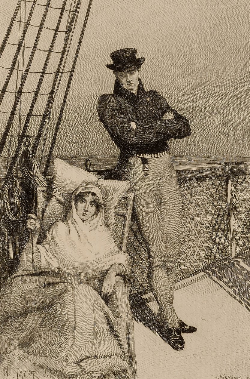 Sem título (casal no convés de um navio) de William Harry Warren Bicknell