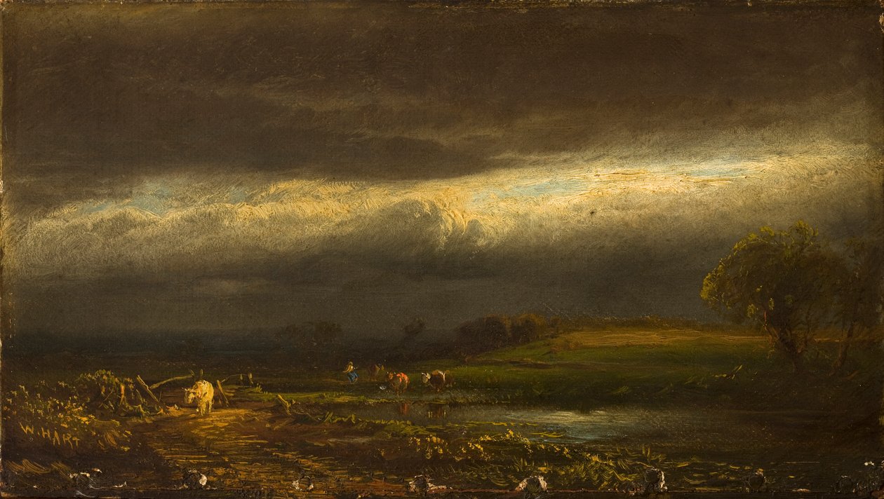 Tempestade de vinda, lago Cayuga (NY) de William Hart