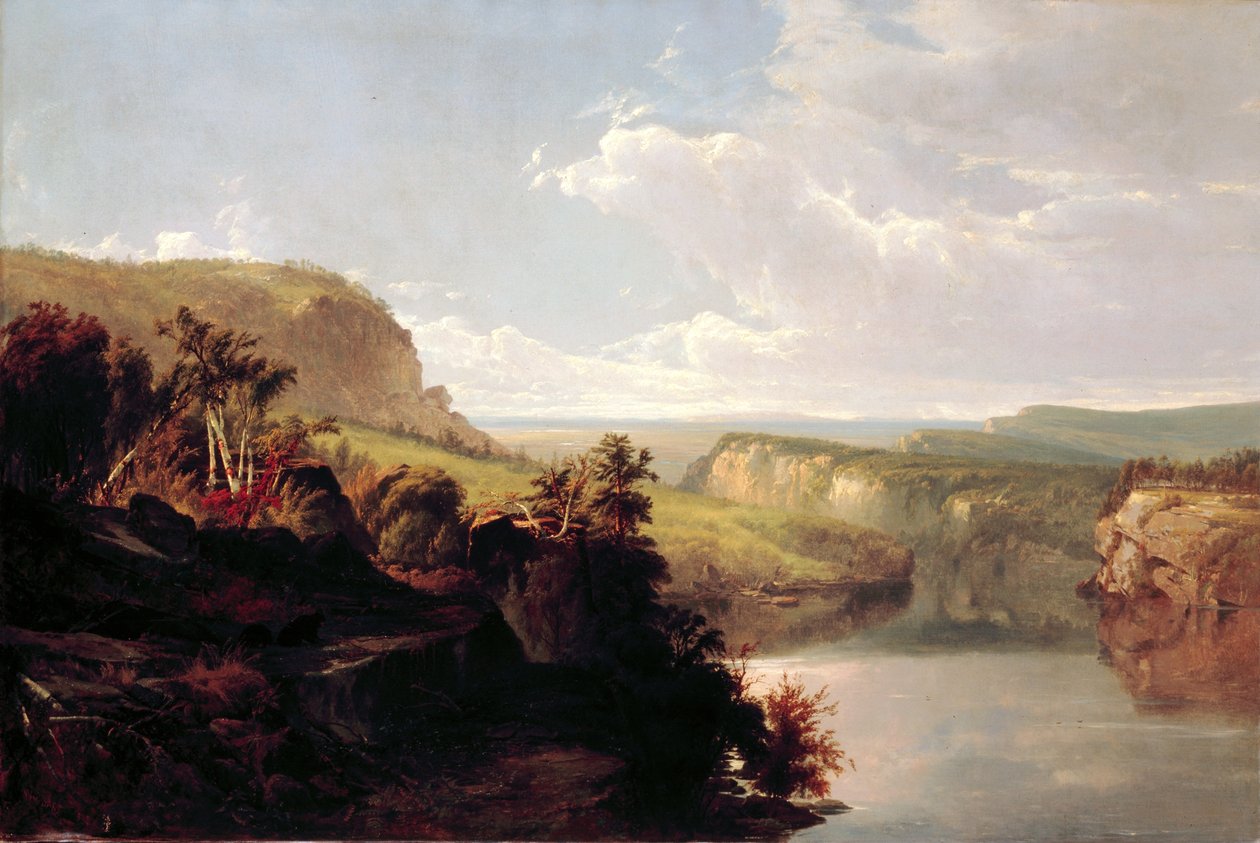 Lago entre as colinas (Lago Mohonk) de William Hart