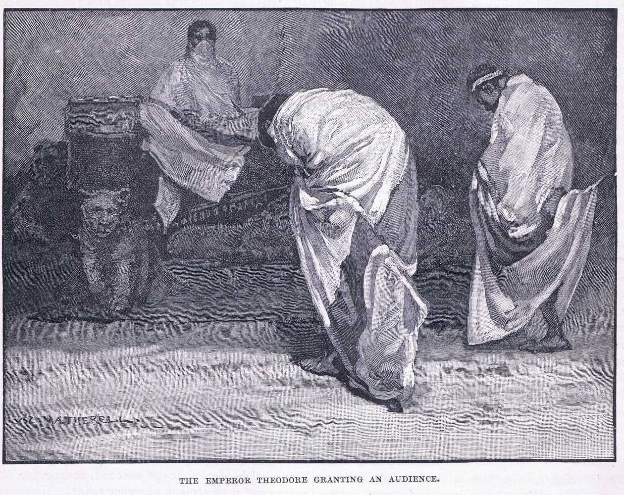 O imperador Theodore concedendo uma audiência de William Hatherell