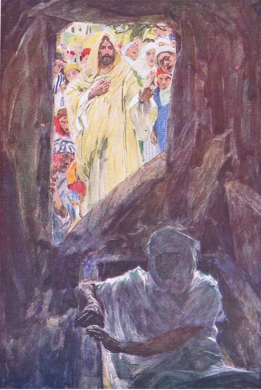 A ressurreição de Lázaro, de The Bible Story publicado por Hodder & Stoughton, c.1930 de William Hatherell