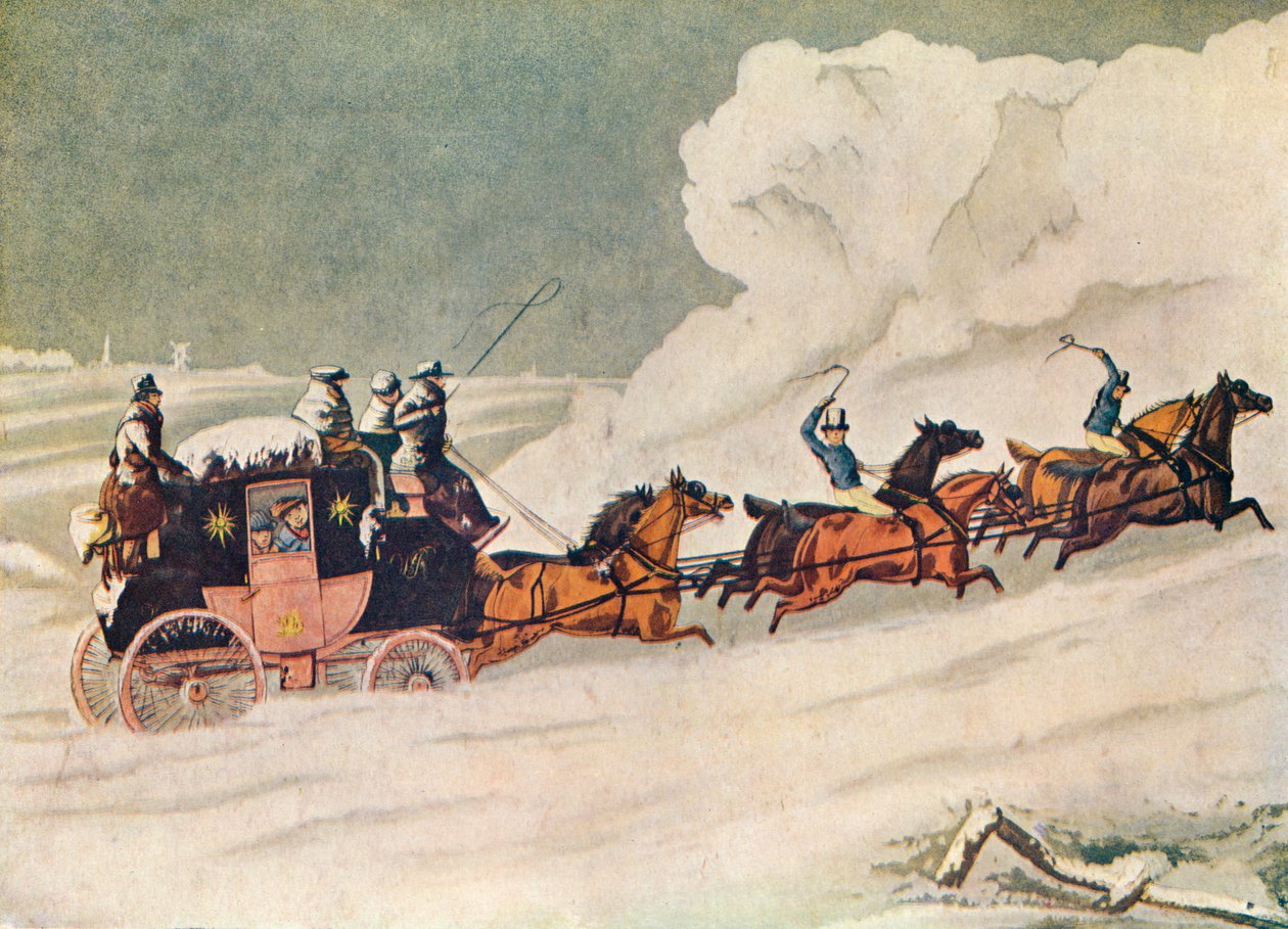 O Correio Devonport perto de Amesbury, 1907 de William Havell