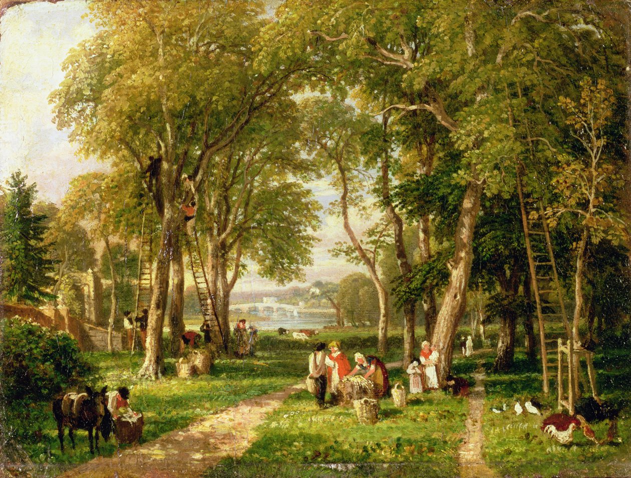 Encontro de nozes em Petersham, perto de Richmond Bridge de William Havell