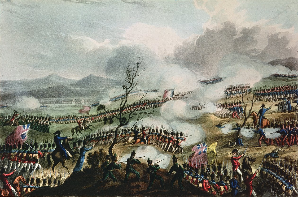 Batalha de Nivelle, 10 de novembro de 1813, gravado por Thomas Sutherland, 1813 de William Heath