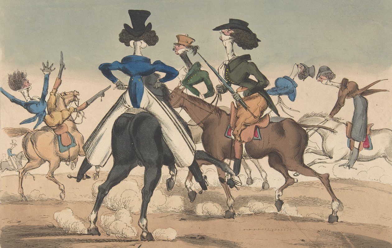 Dandies in Rotten Row, 21 de Janeiro de 1819. de William Heath