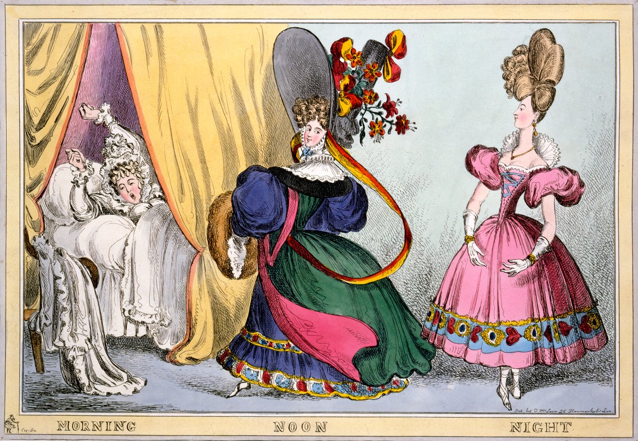 Noite do meio-dia, c.1828 (gravura colorida à mão) de William Heath