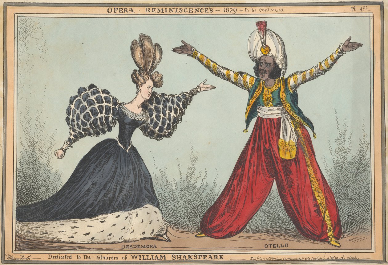 Reminiscências de Ópera: Desdemona e Otello de William Heath
