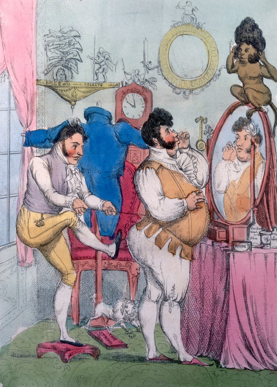 Regency a la Mode, 1812 (gravura colorida) de William Heath