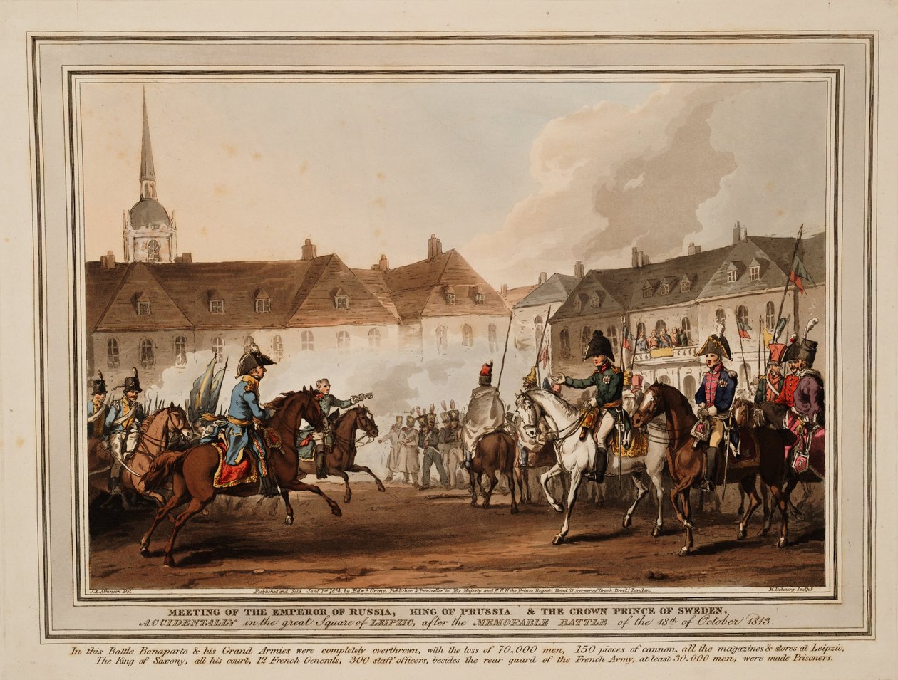 O Encontro dos Imperadores da Rússia e Áustria, Rei da Prússia e Príncipe Herdeiro da Suécia em Lei de William Heath
