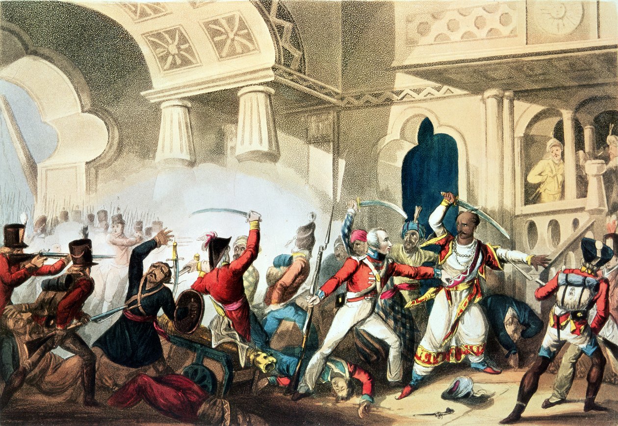 A tomada de Seringapatam, 4 de maio de 1799, gravada por Thomas Sutherland (bc1785), 1815 de William Heath
