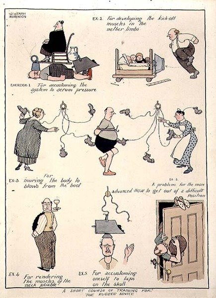 Um Pequeno Curso de Formação para o Novato Rugger de William Heath Robinson