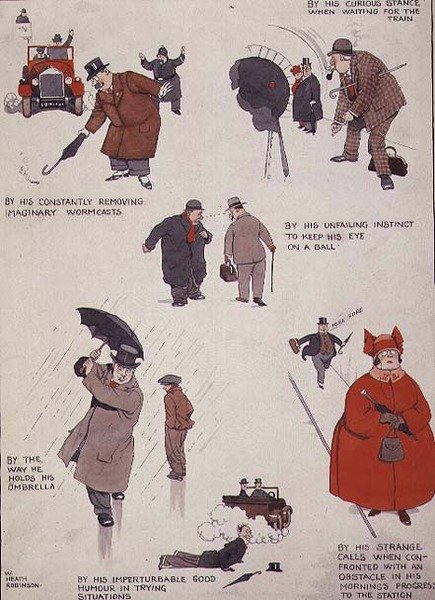 Como você pode detectar o seu verdadeiro golfista do homem comum na rua. de William Heath Robinson