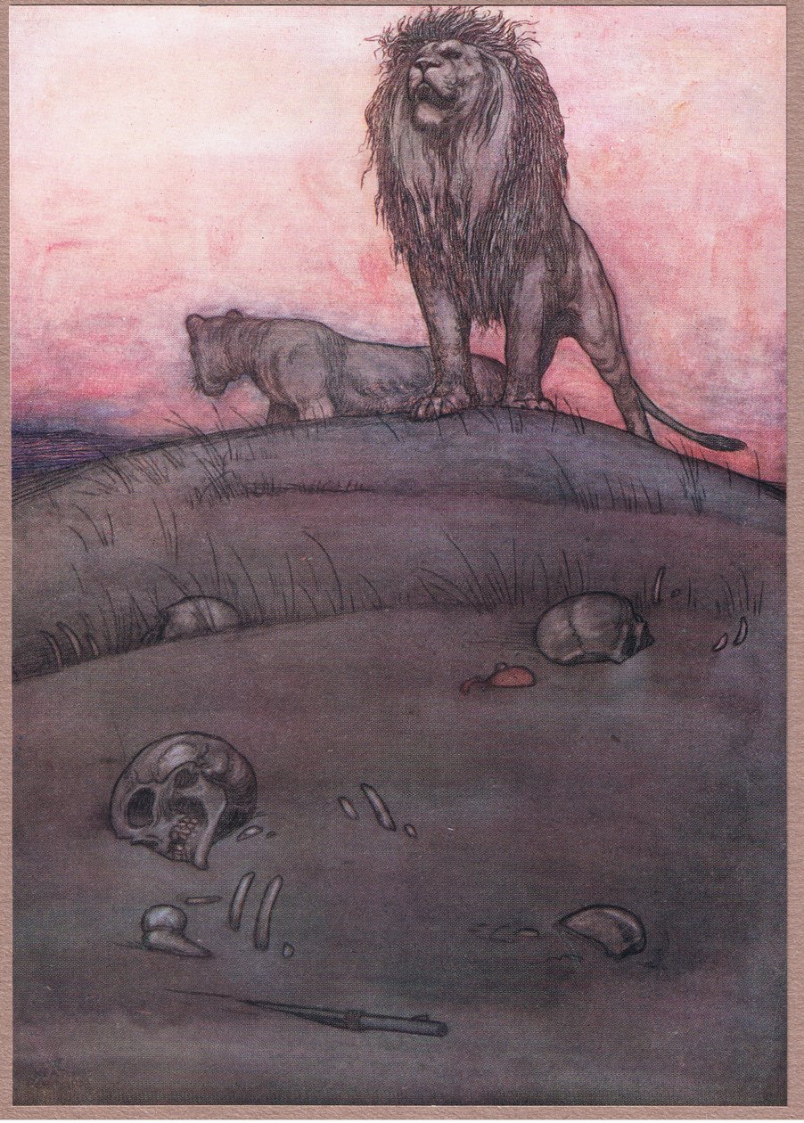 Na areia deriva-no lado de veldt de William Heath Robinson