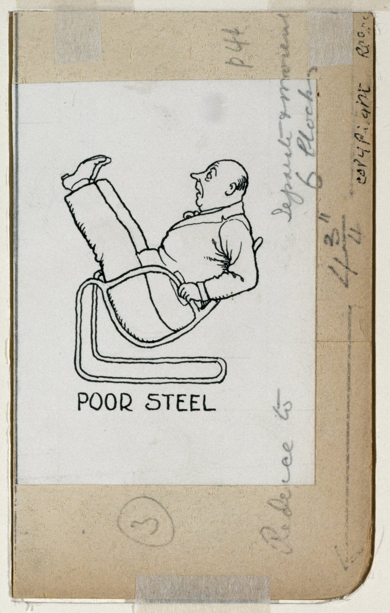 &39;Poor Steel&39;, detalhe de &39;How to Live in a Flat&39;, publicado em 1936 de William Heath Robinson