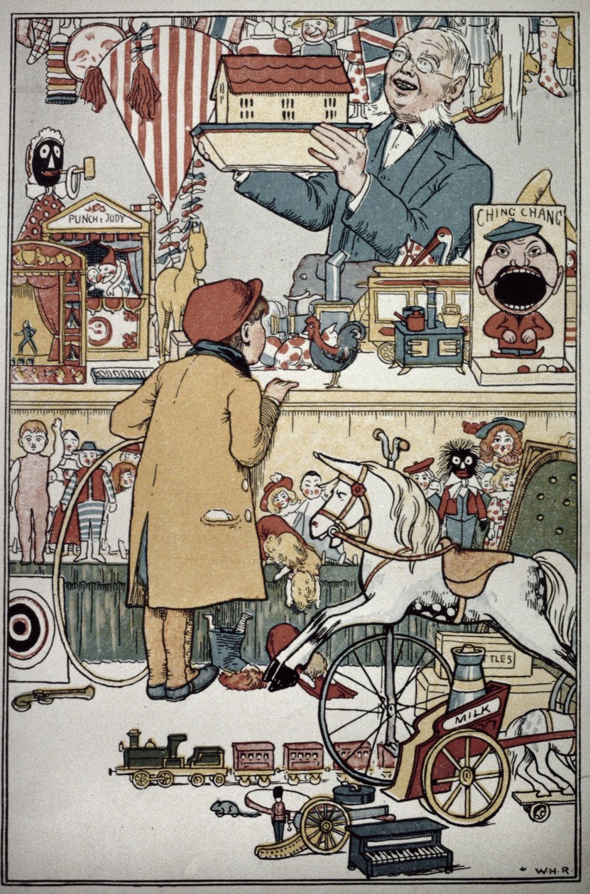 The Toyshop, 1900 (impressão) de William Heath Robinson