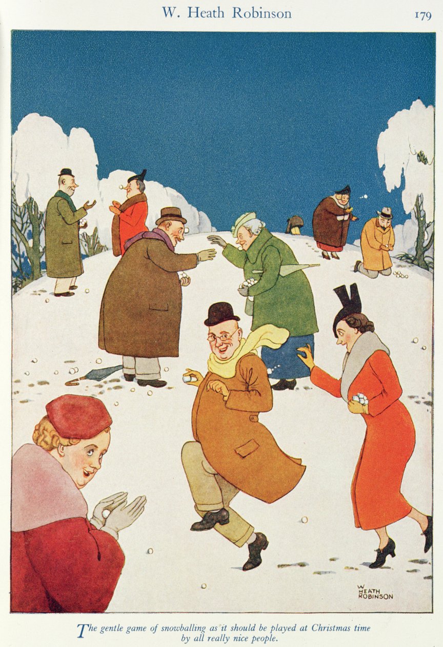 &39;A arte suave de bola de neve como deveria ser tocada na época do Natal por todas as pessoas realmente legais&39; de William Heath Robinson