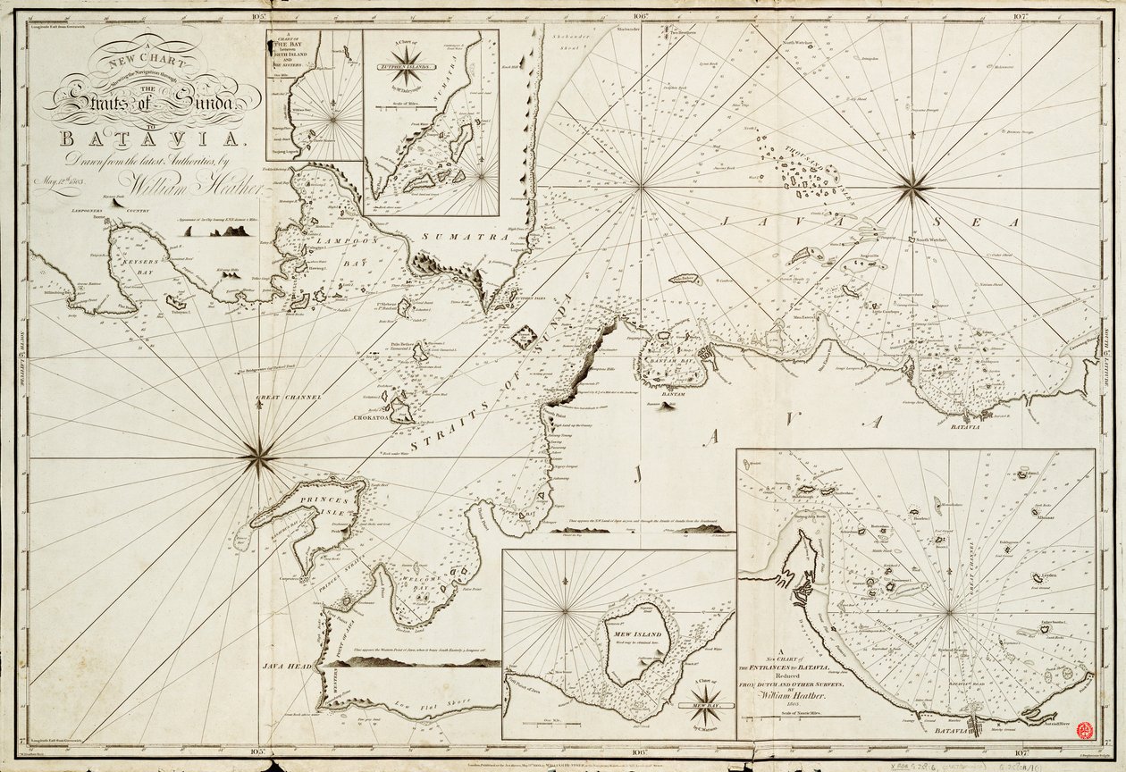Navegação pelo Estreito de Sunda até Batávia de William Heather