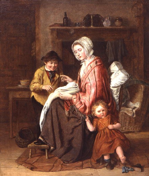 O bebé já não! c.1860 (óleo sobre tela) de William Hemsley