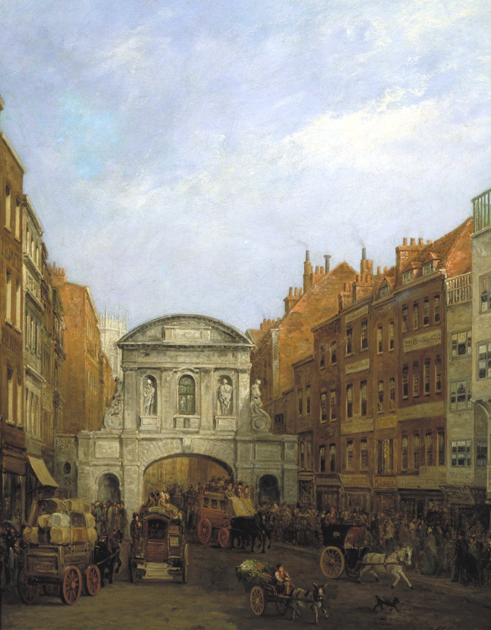 "Temple Bar from the Strand", Londres, 1873.                                        de William Henry