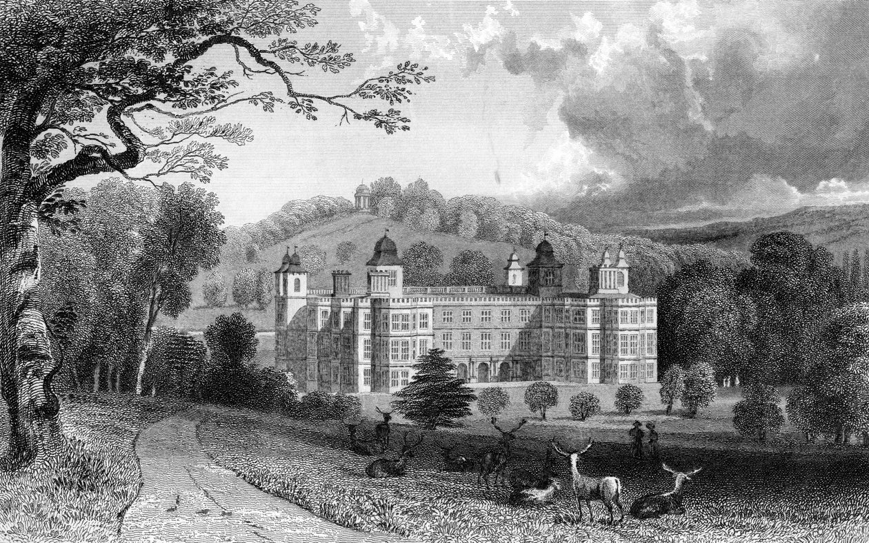 Audley End, Essex, gravado por Henry Adlard, 1832 de William Henry Bartlett