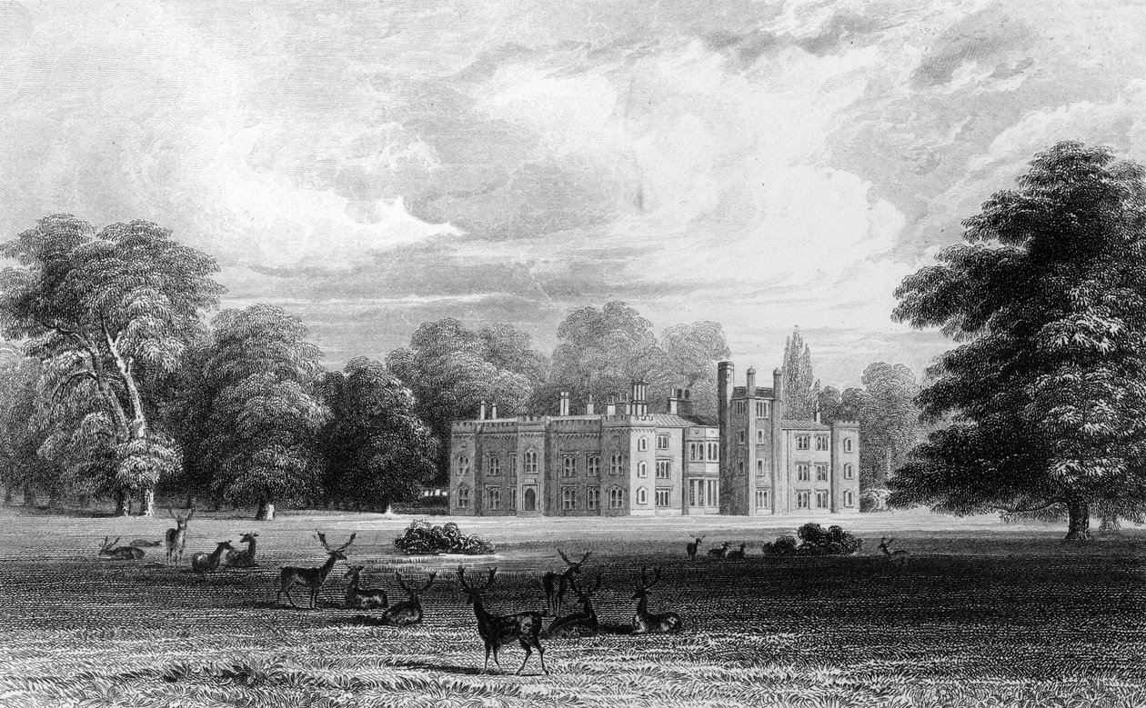 Bell House, Aveley, Essex, gravado por John Carr Armytage, 1832 de William Henry Bartlett
