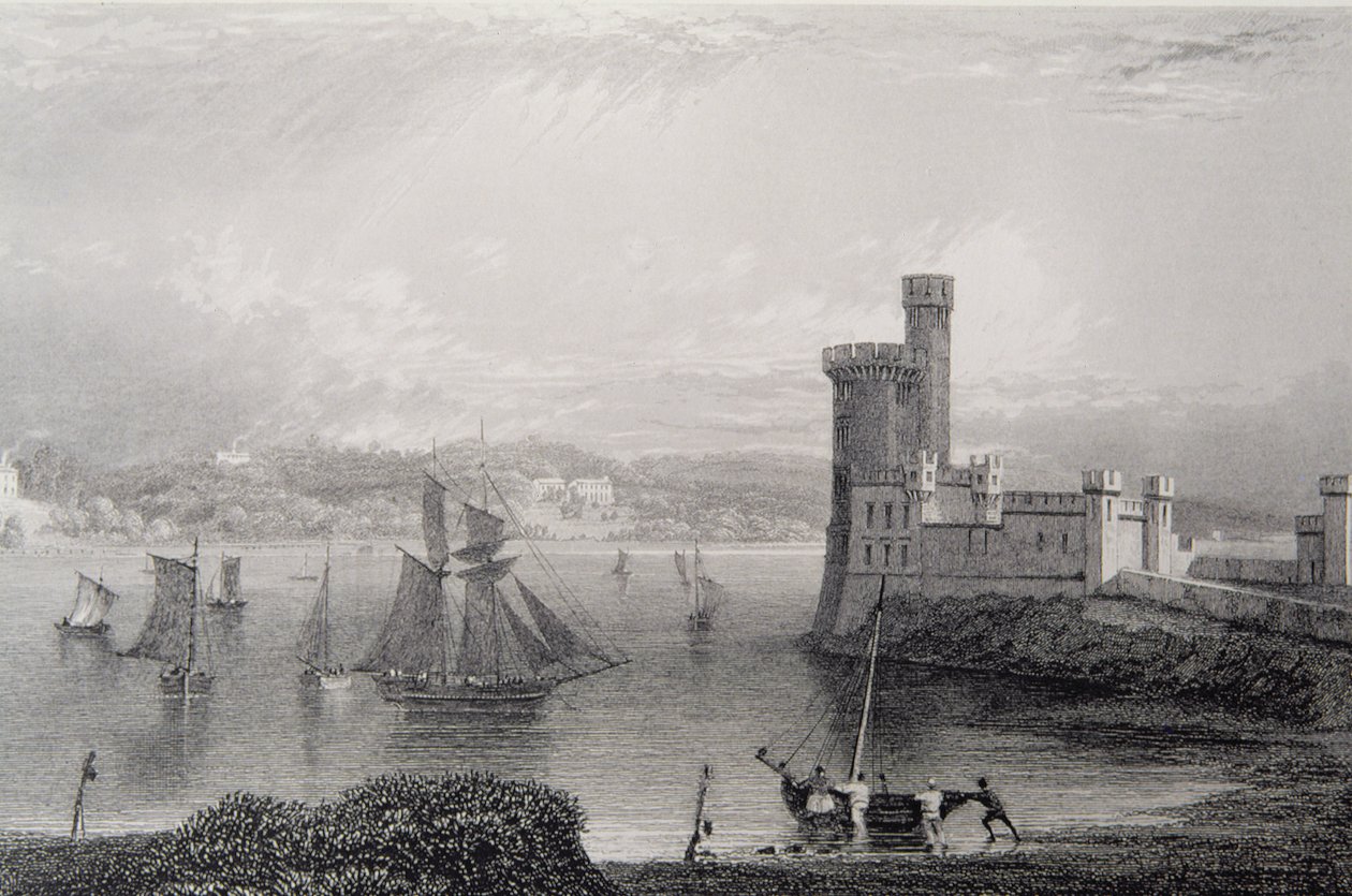 Castelo de Black Rock, perto de Cork, Irlanda, de 1830 de William Henry Bartlett