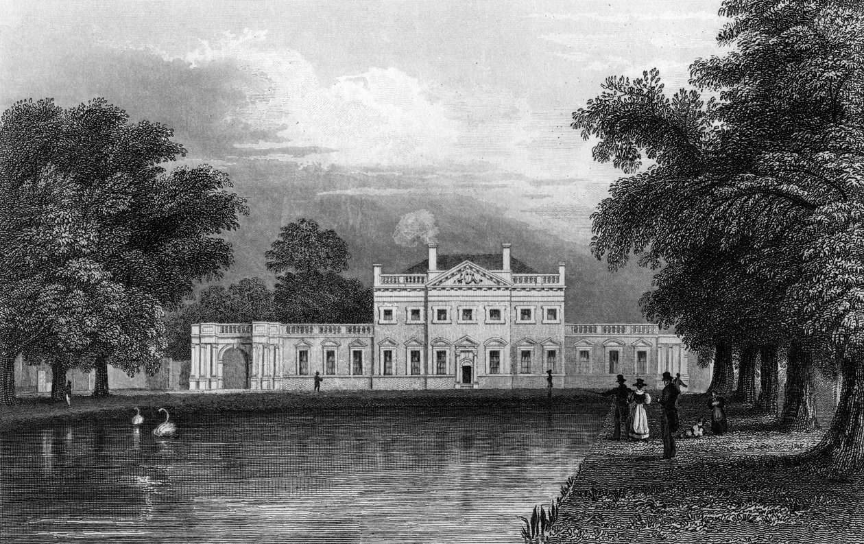 Boreham House, Essex, gravado por John Rogers, 1831 de William Henry Bartlett